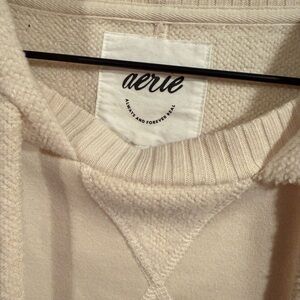 Aerie Soft Cream Crew Neck Sweater